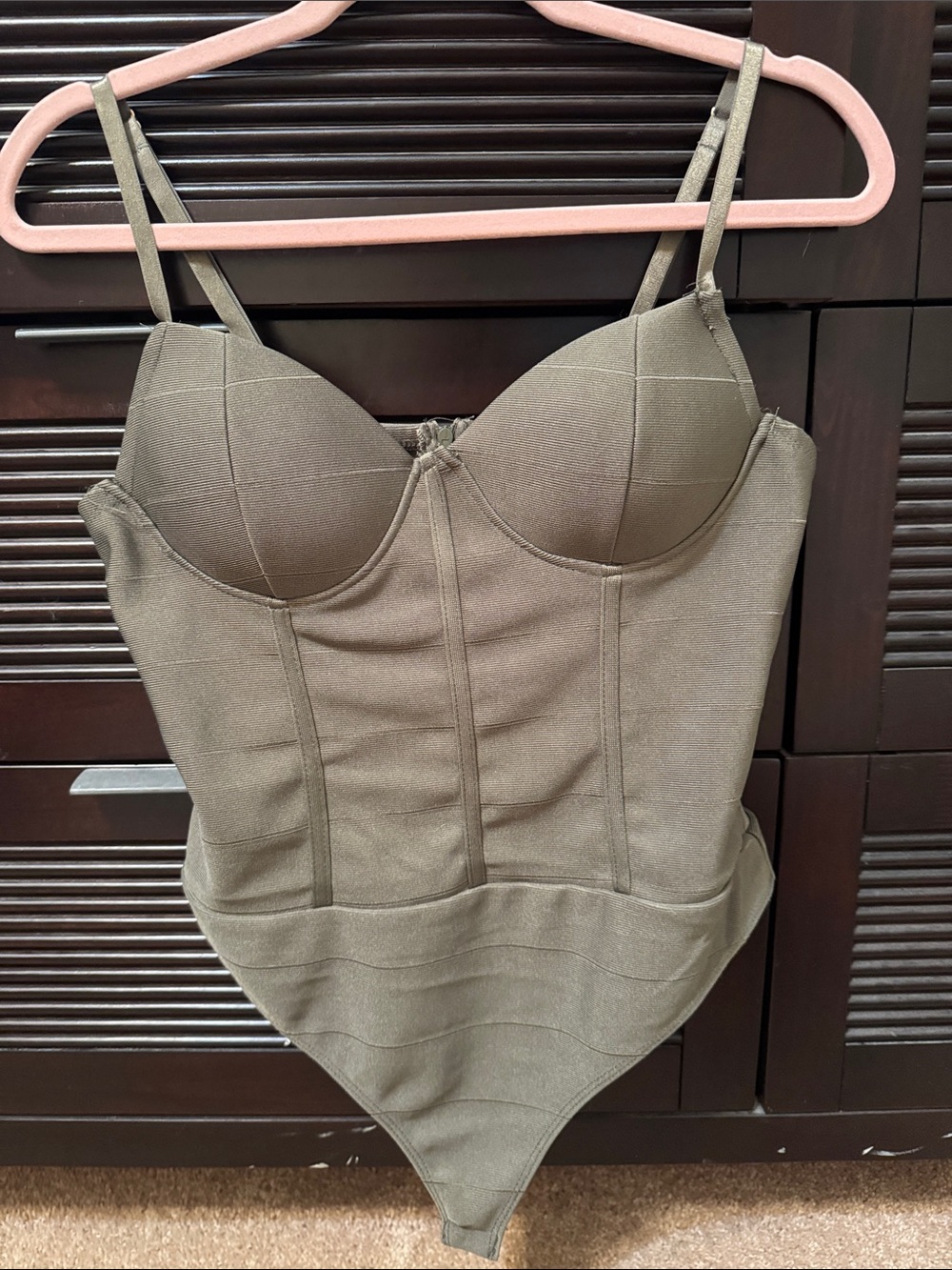 Haute Monde Olive Bustier Underwire Bodysuit